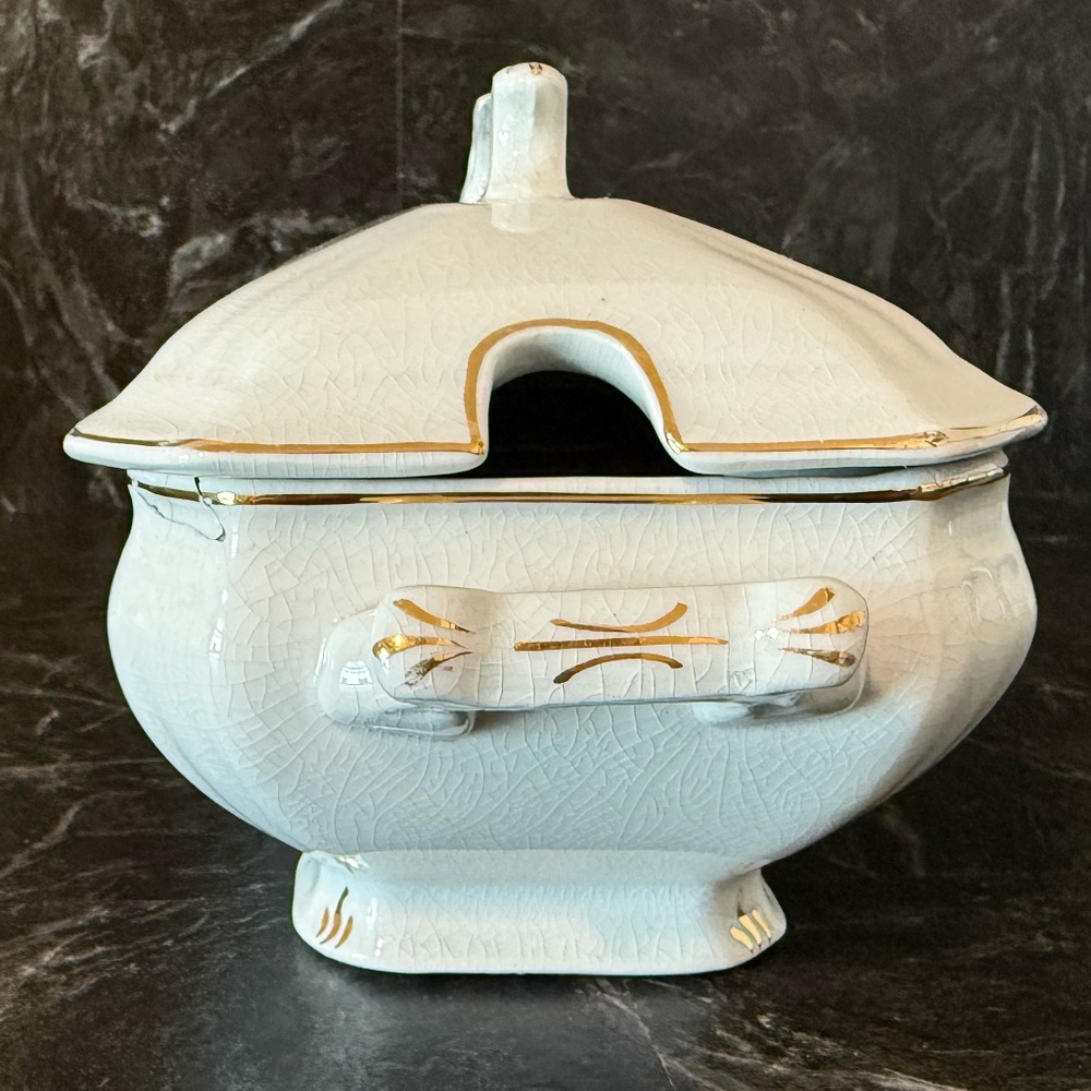 ROYAL IRONSTONE ALFRED MEAKING Serving Dish and Spoon - Picture 8 of 16